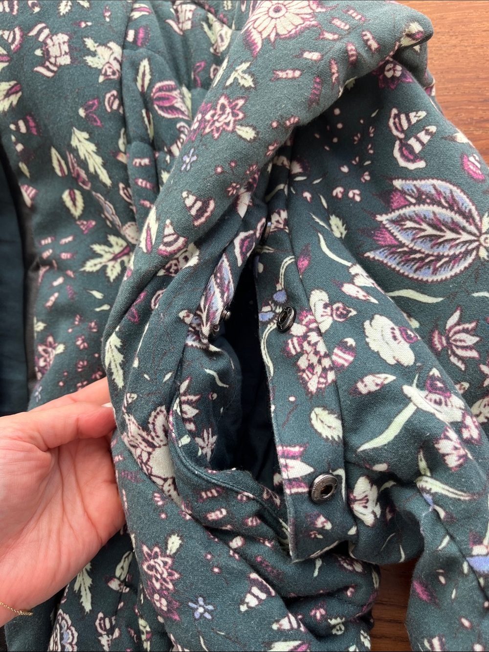 Isabel Marant Dark Green Floral Quilted Puffer Jacket/Vest - Picture 4 of 9